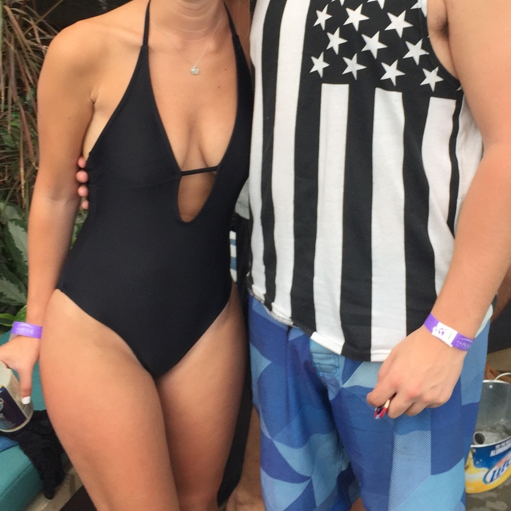 Black One Piece Bathing Suit
